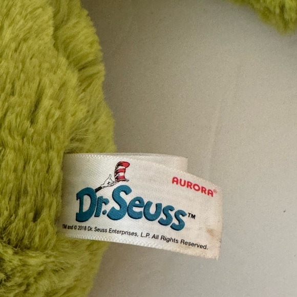 Aurora Dr Seuss 14” Grinch Plush Green - Picture 7 of 10